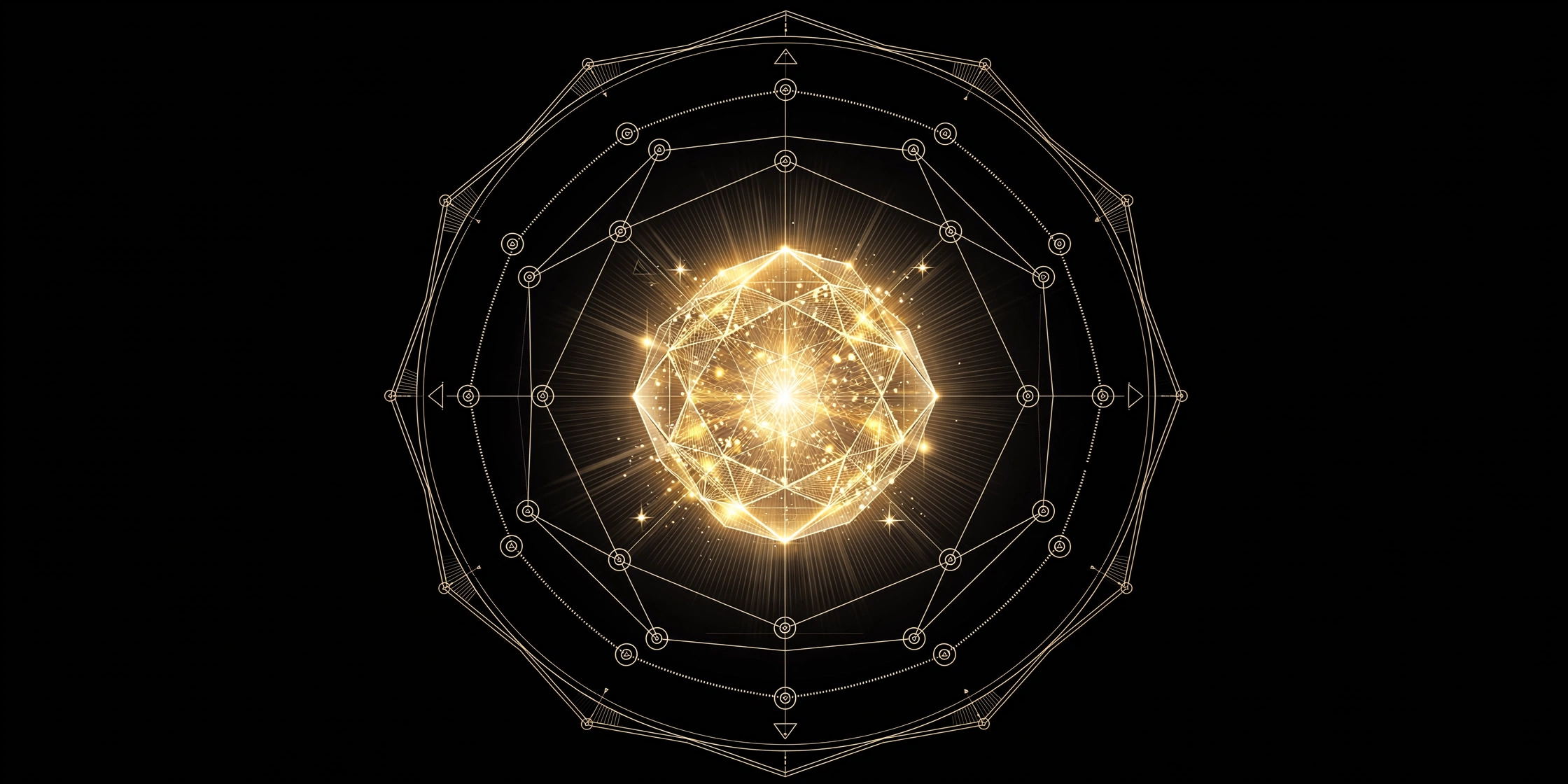 Diagram of a radiant superintelligent core held inside concentric alignment gates with checkpoint nodes representing human oversight